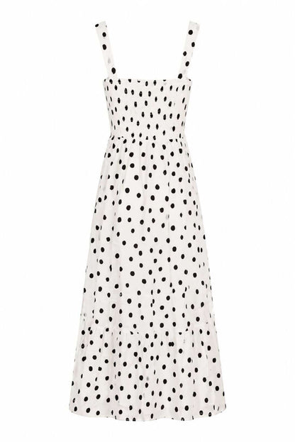 Vestido evasé lunares