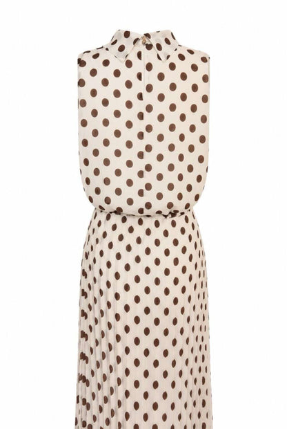Vestido plisado lunares