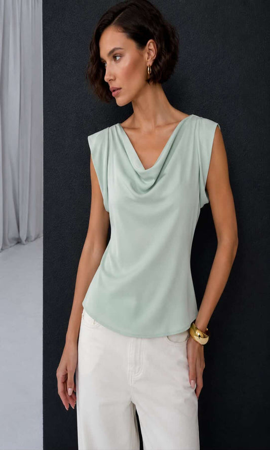 Top escote fluido