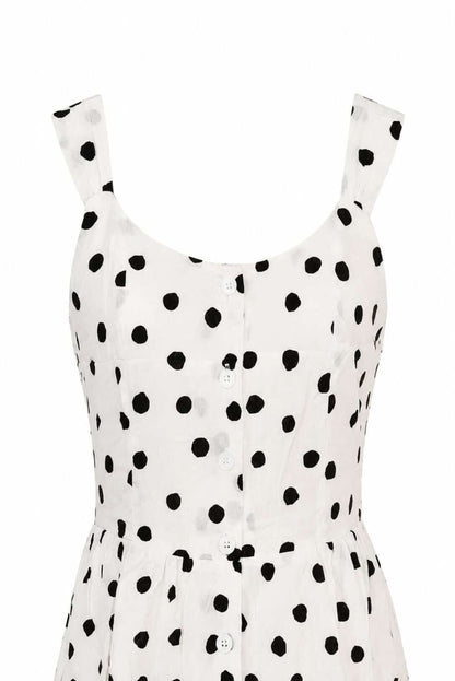 Vestido evasé lunares