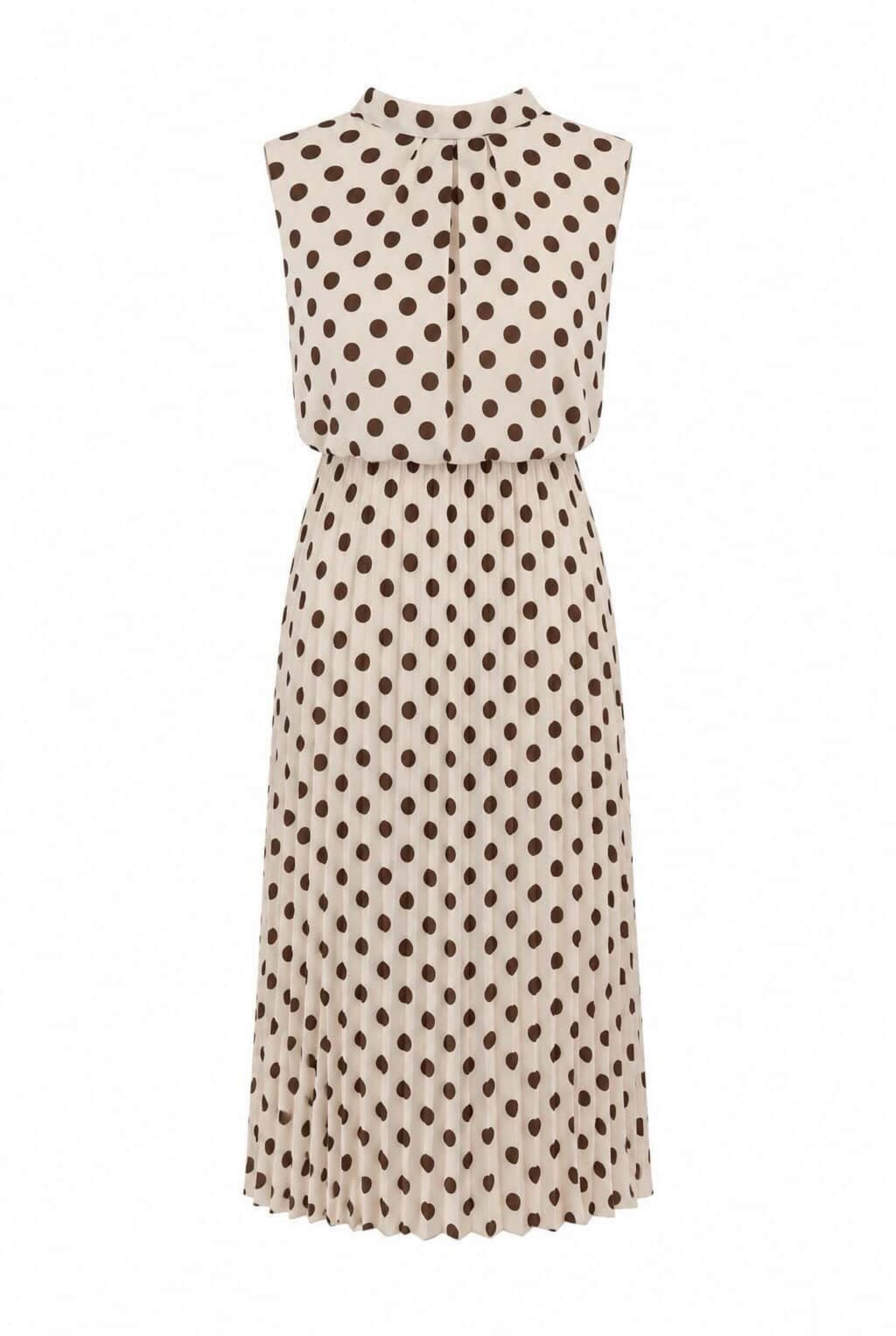 Vestido plisado lunares
