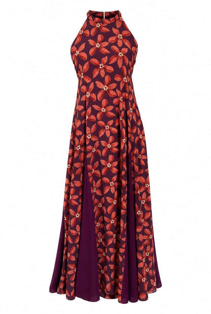 Vestido halter vuelo