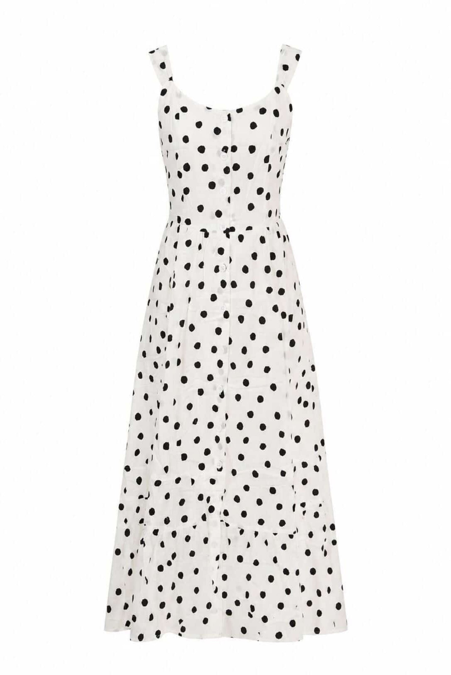 Vestido evasé lunares