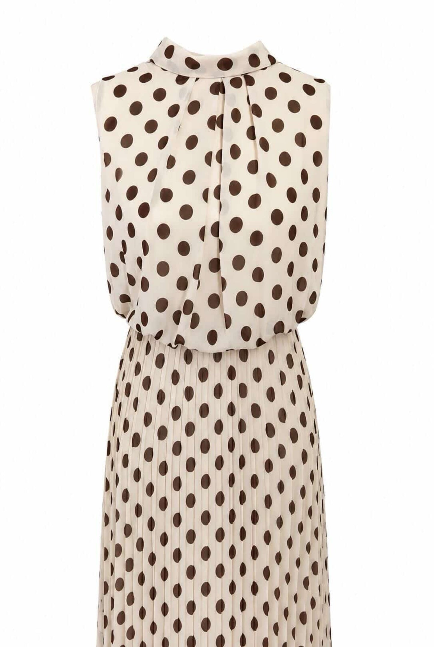 Vestido plisado lunares