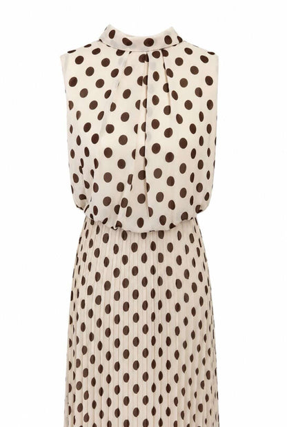 Vestido plisado lunares