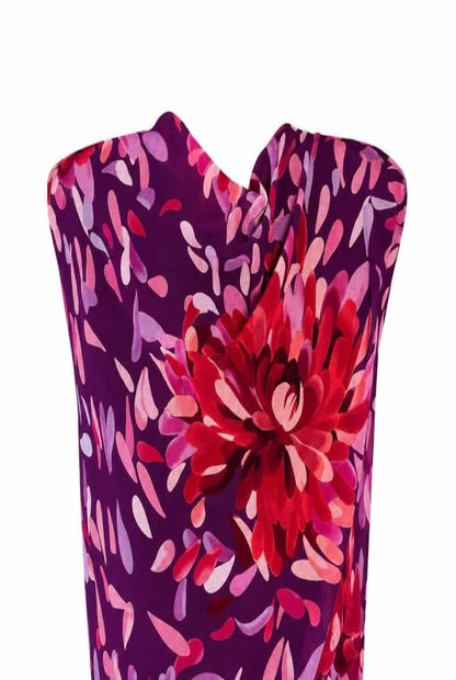 Vestido floral hombreras