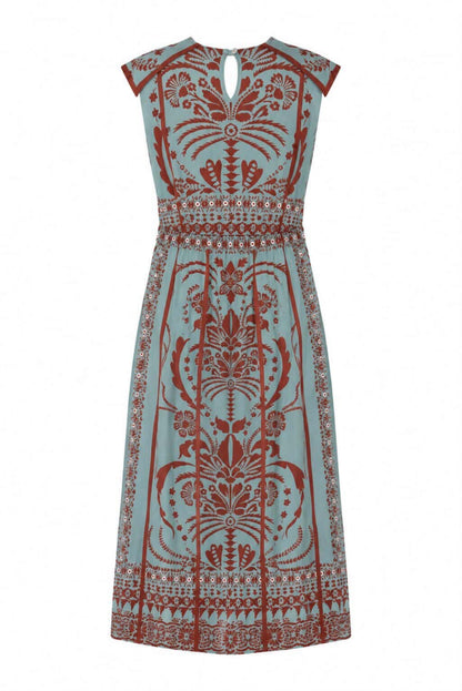 Vestido midi estampado