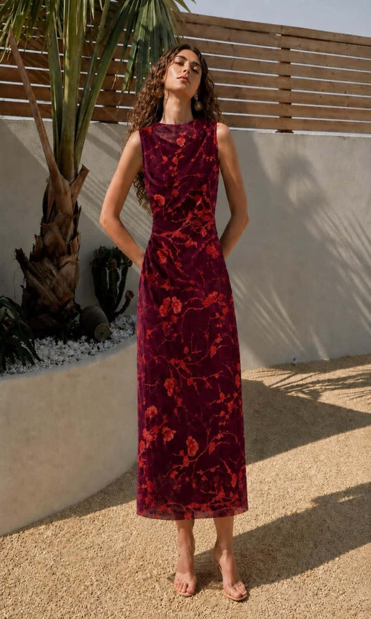 Vestido tul floral