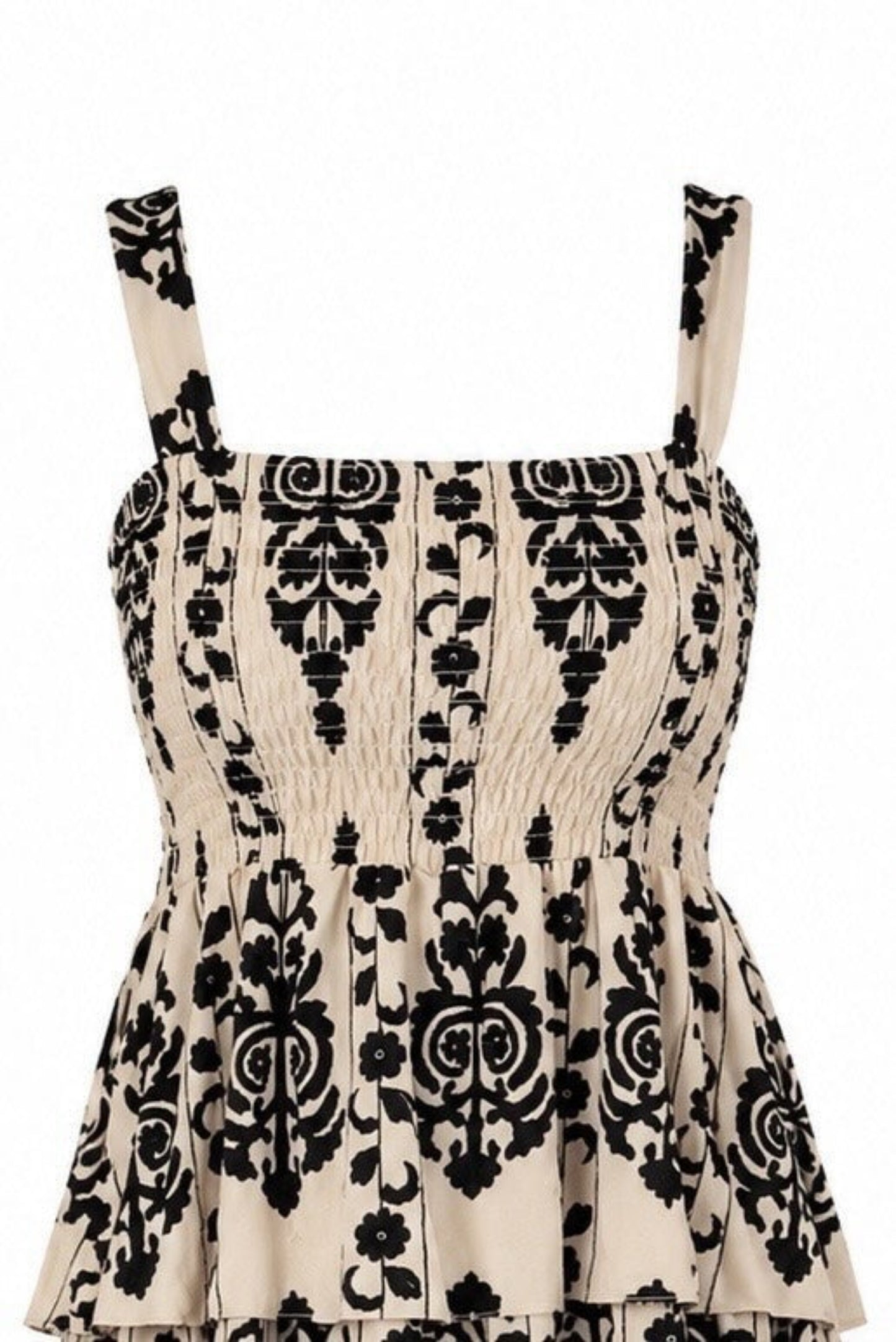 Vestido estampado volantes