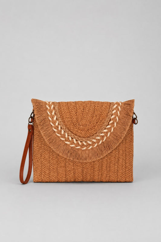 Bolso de rafia tipo sobre