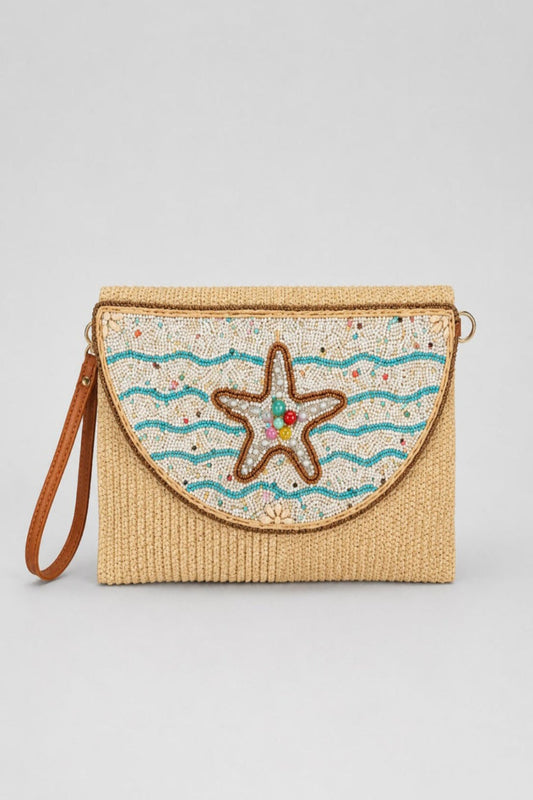 Bolso tipo sobre abalorios