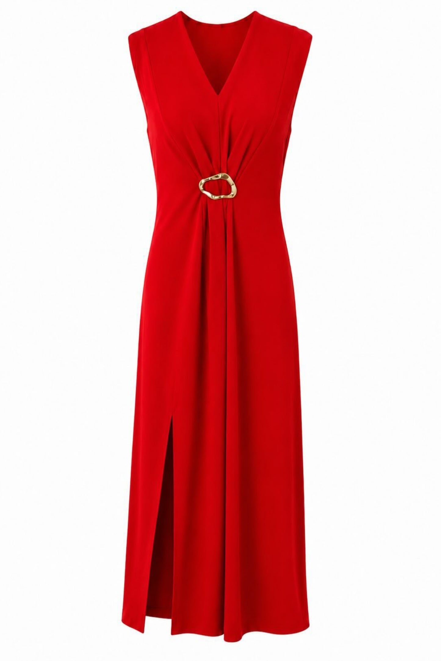 Vestido midi hebilla