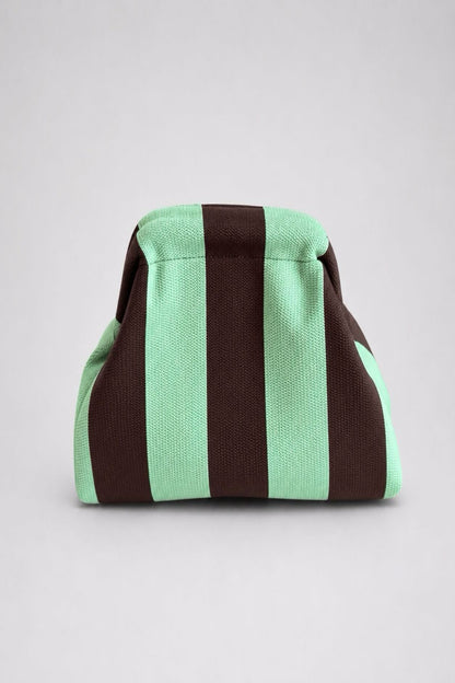 Bolso clutch rayas