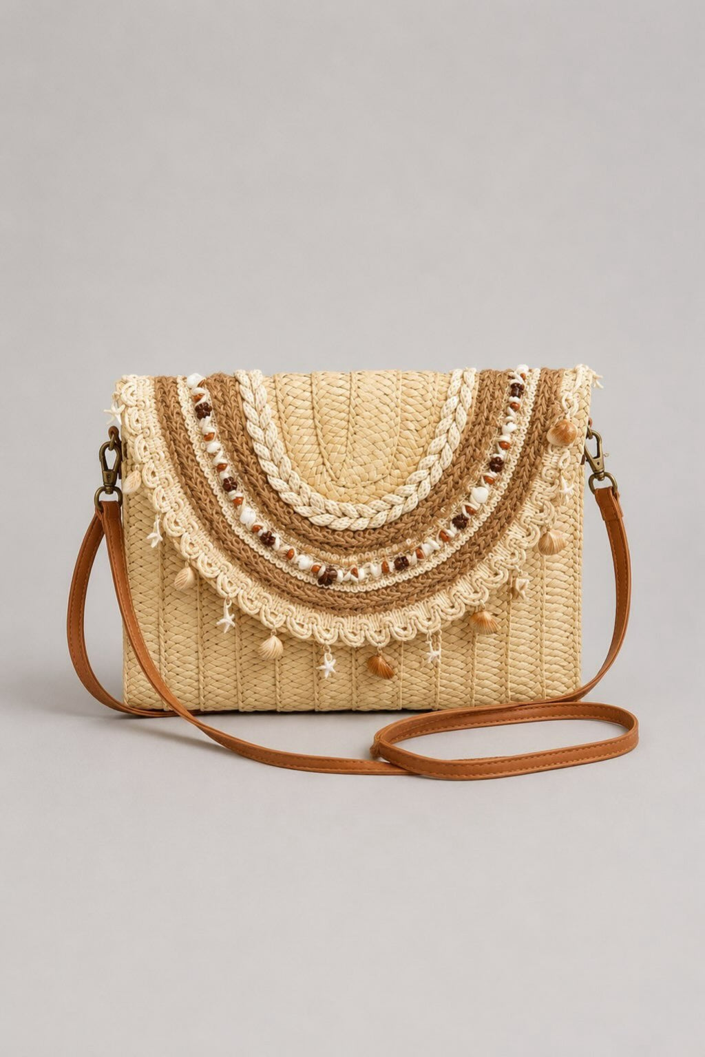Bolso  rafia caracol