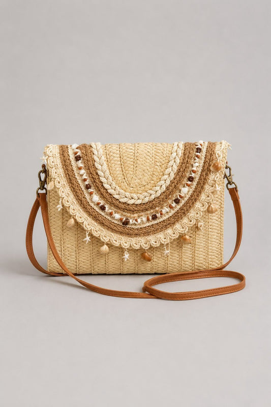 Bolso  rafia caracol