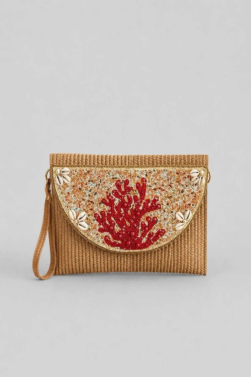 Bolso tipo sobre abalorios