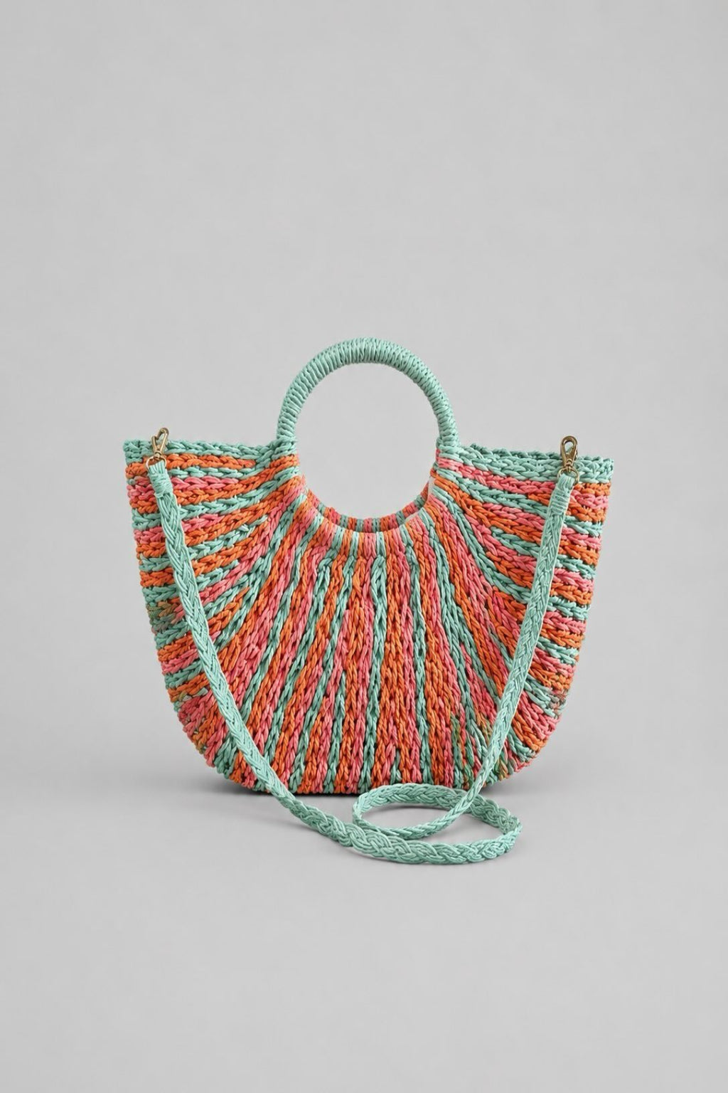 Bolso rafia multicolor