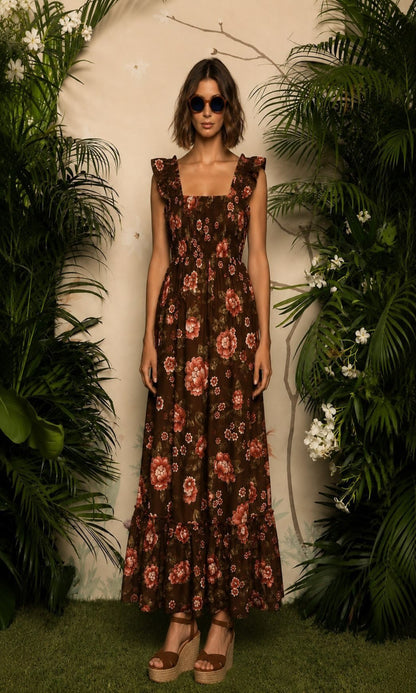 Vestido largo floral