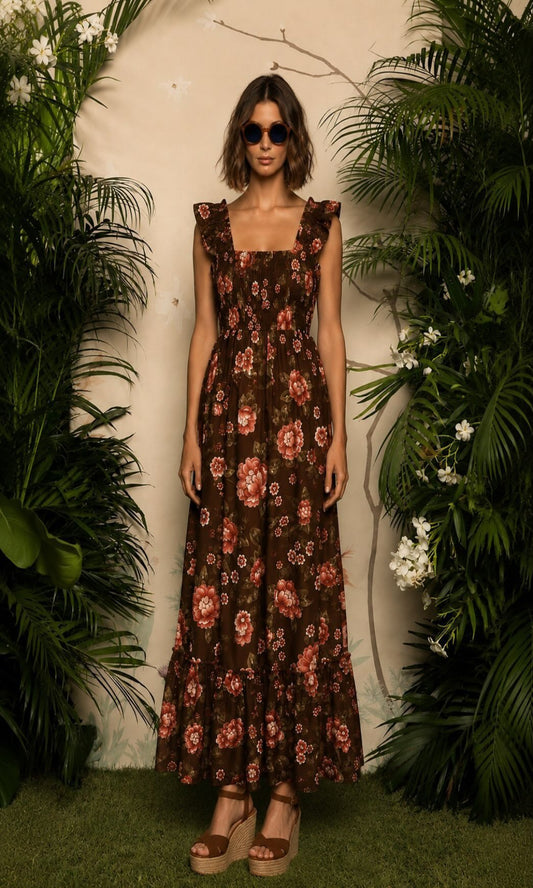 Vestido largo floral