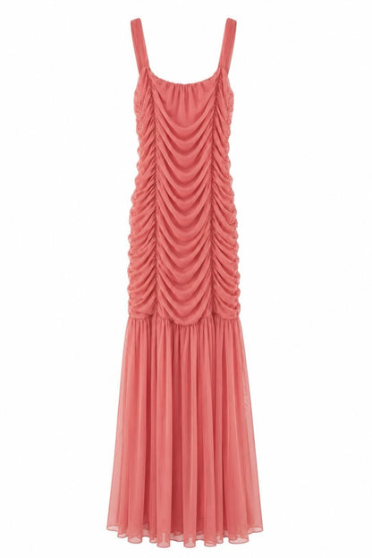 Vestido tul drapeado
