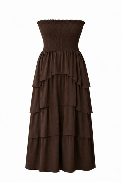 Vestido largo capas