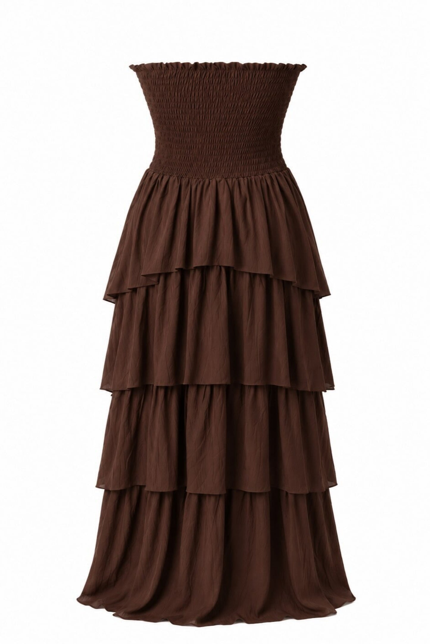 Vestido largo capas