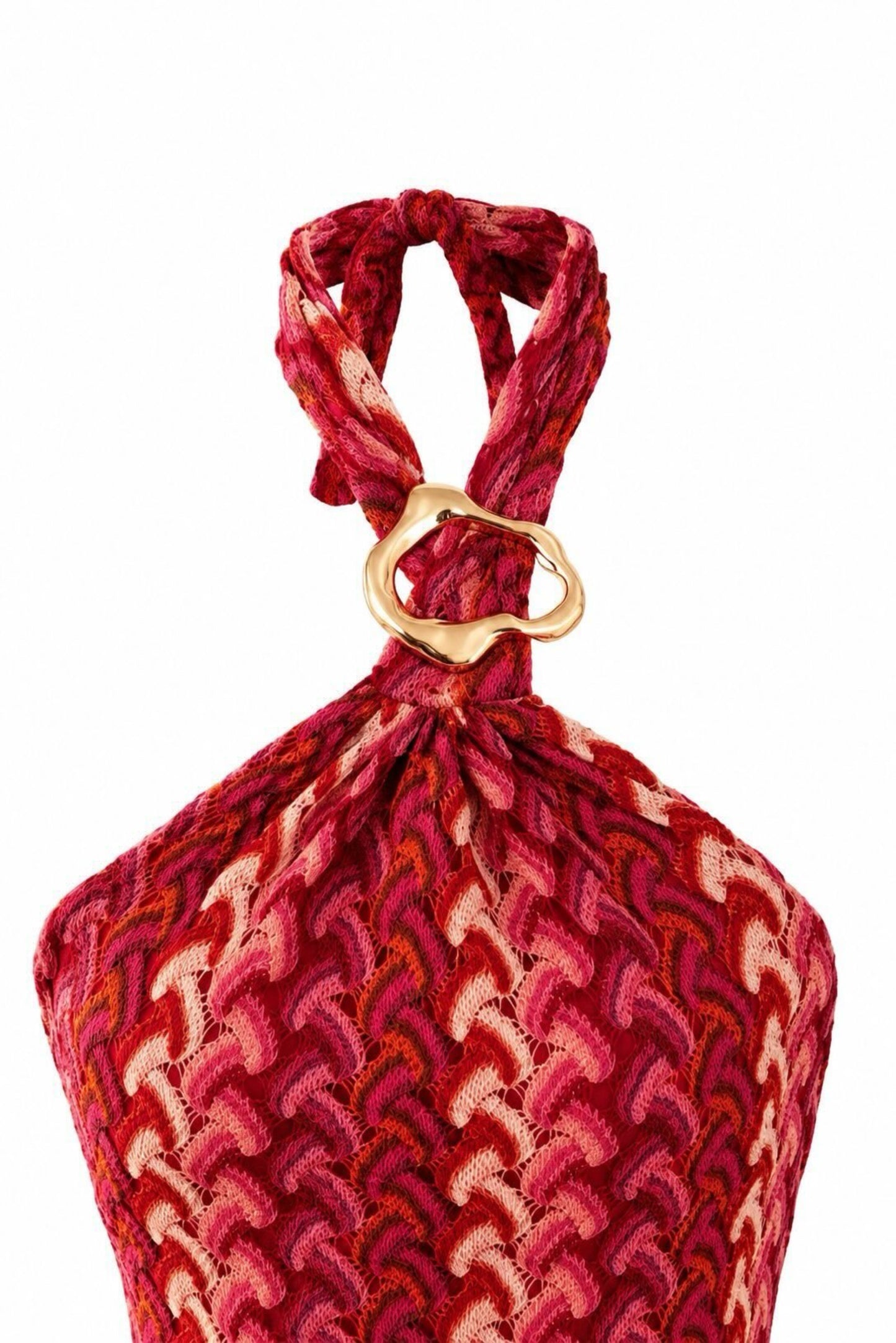 Vestido halter crochet