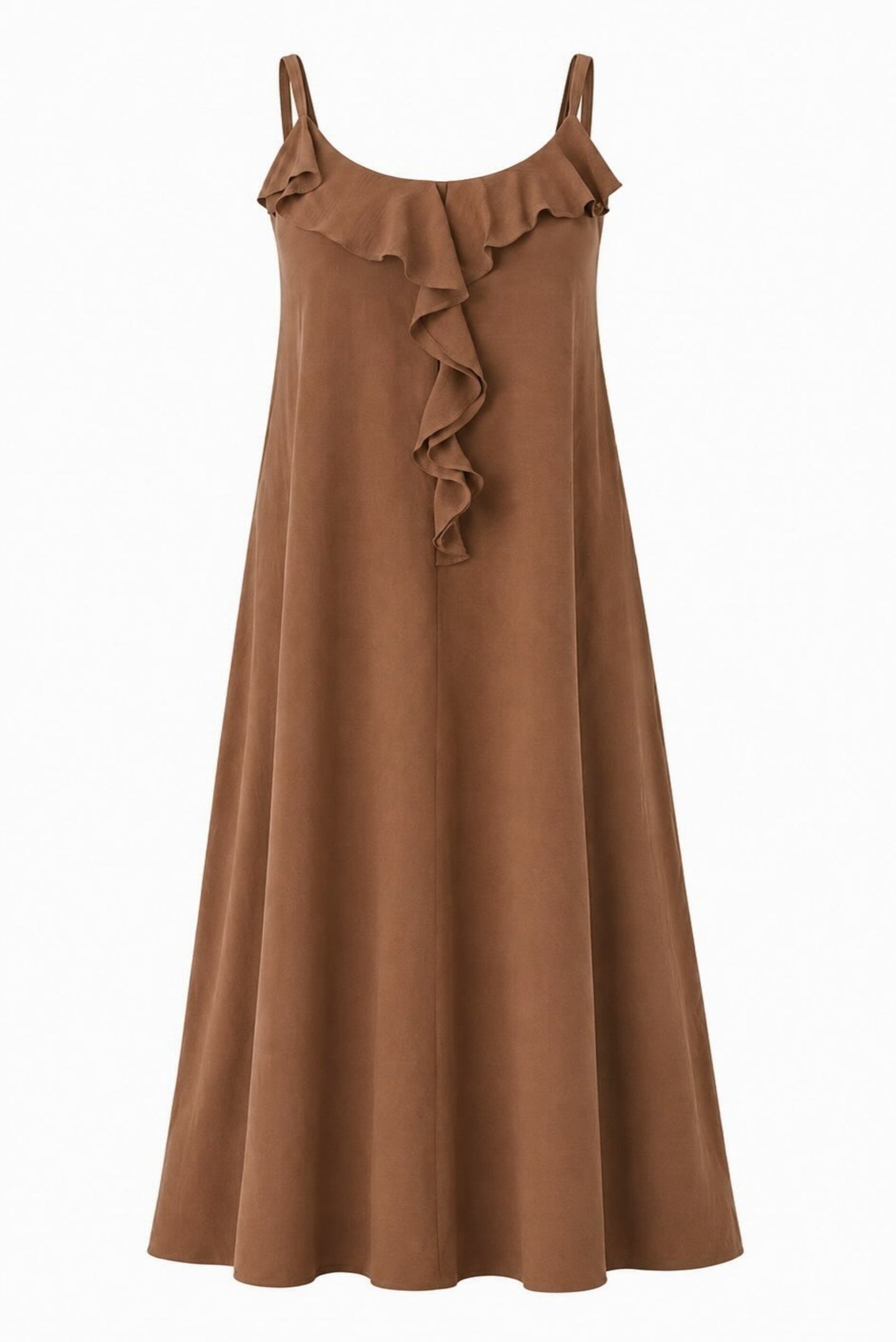 Vestido largo volantes