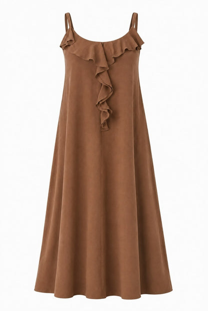 Vestido largo volantes