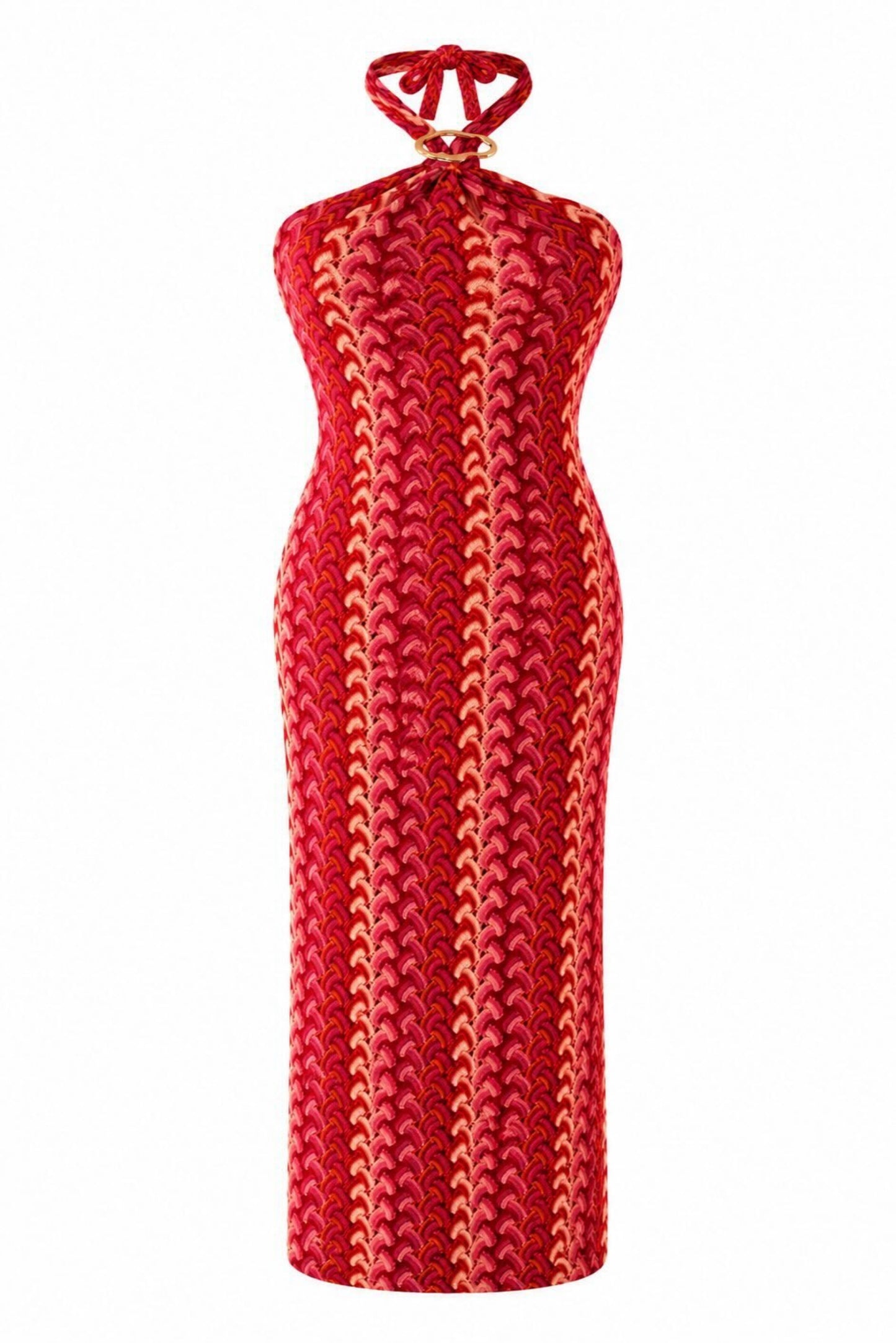 Vestido halter crochet