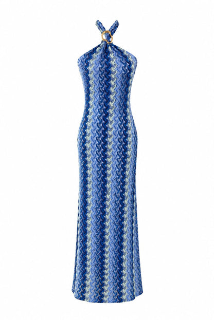 Vestido halter crochet