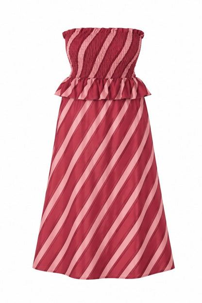 Vestido midi palabra de honor