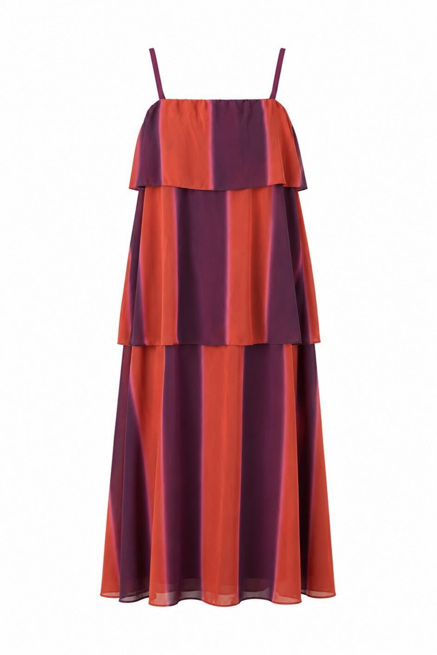 Vestido rayas volantes