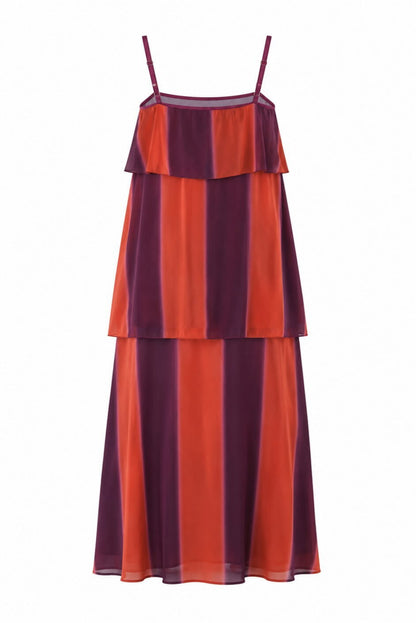 Vestido rayas volantes
