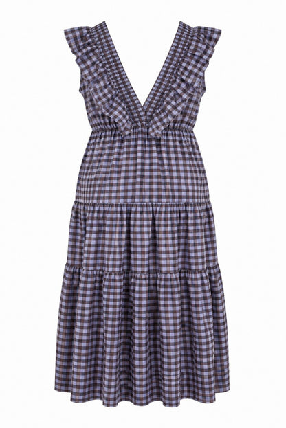 Vestido volante vichy