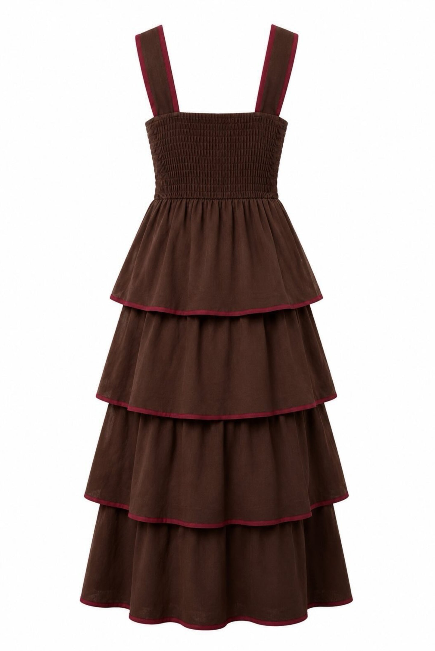 Vestido capas volantes