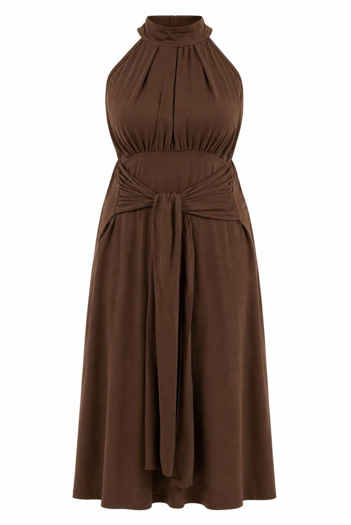 Vestido halter con nudo