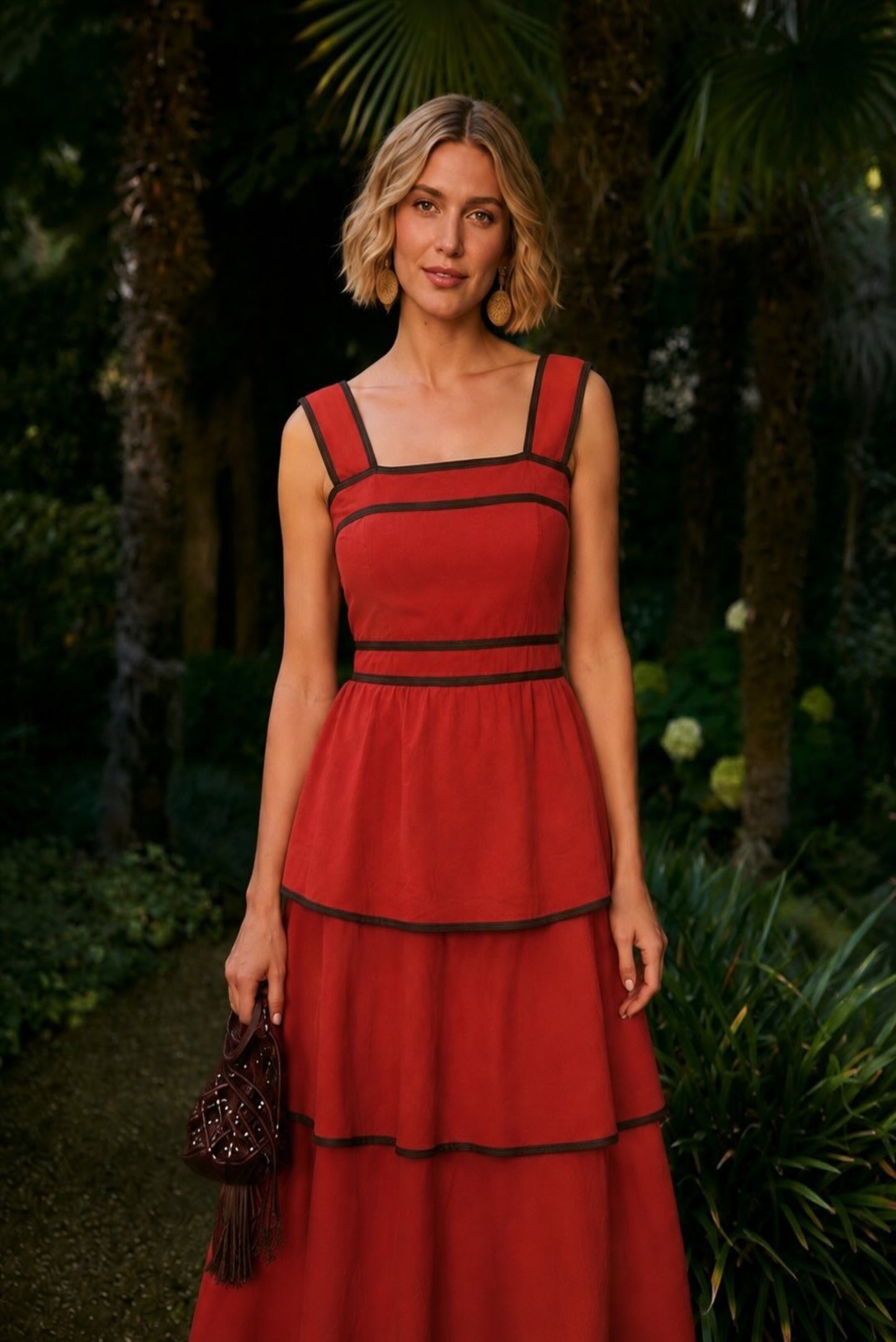 Vestido capas volantes