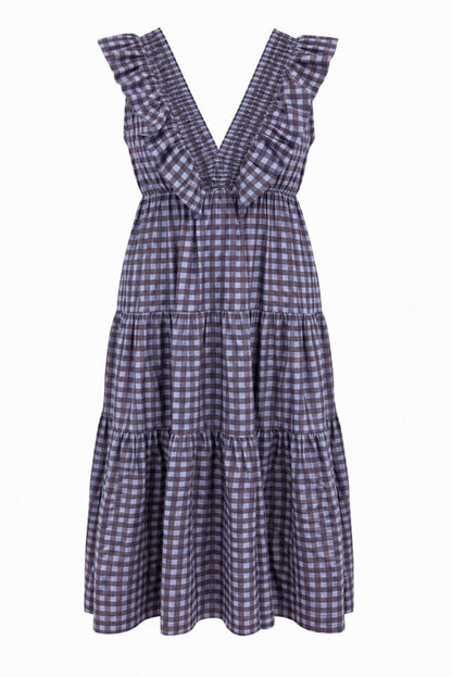 Vestido volante vichy