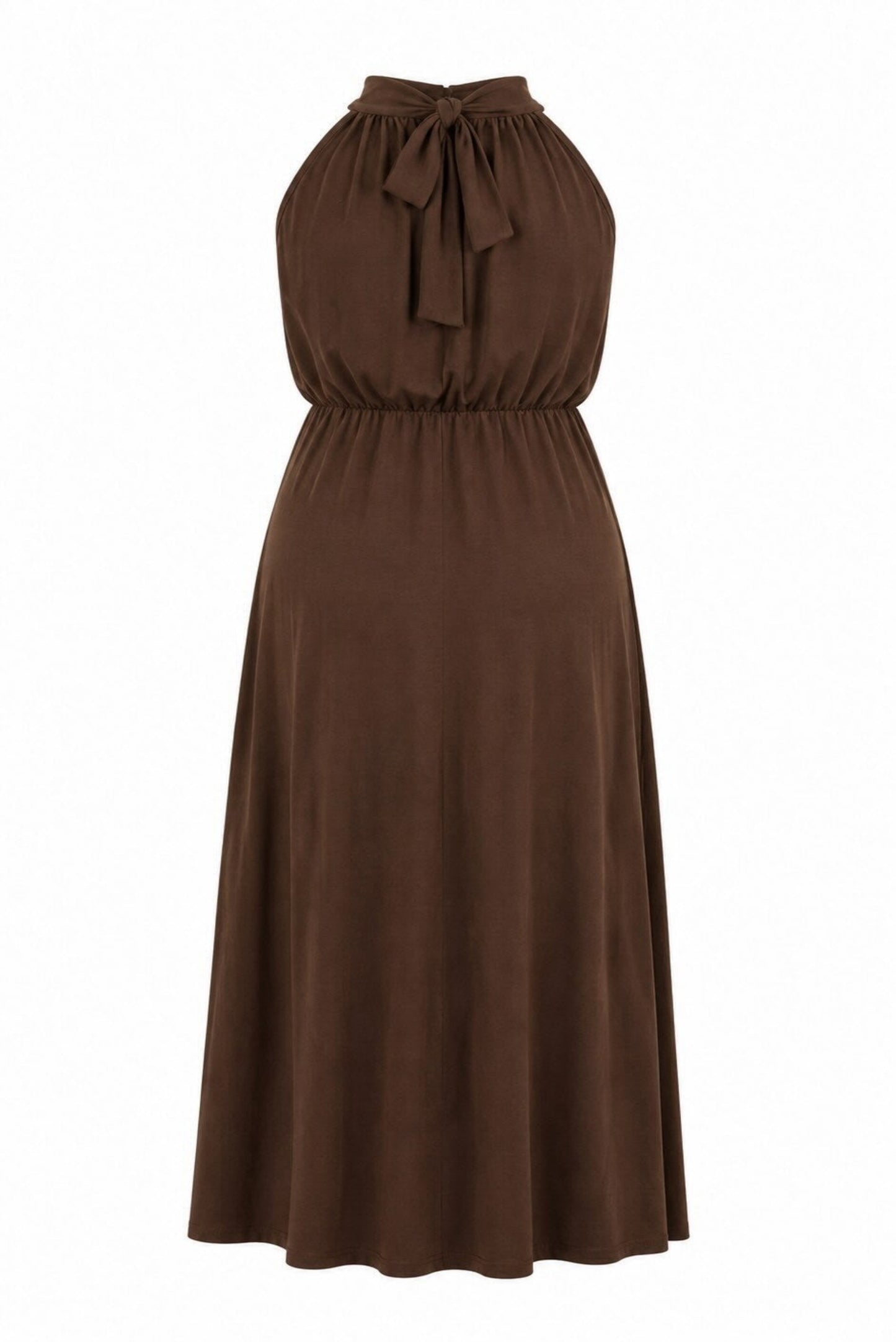 Vestido halter con nudo