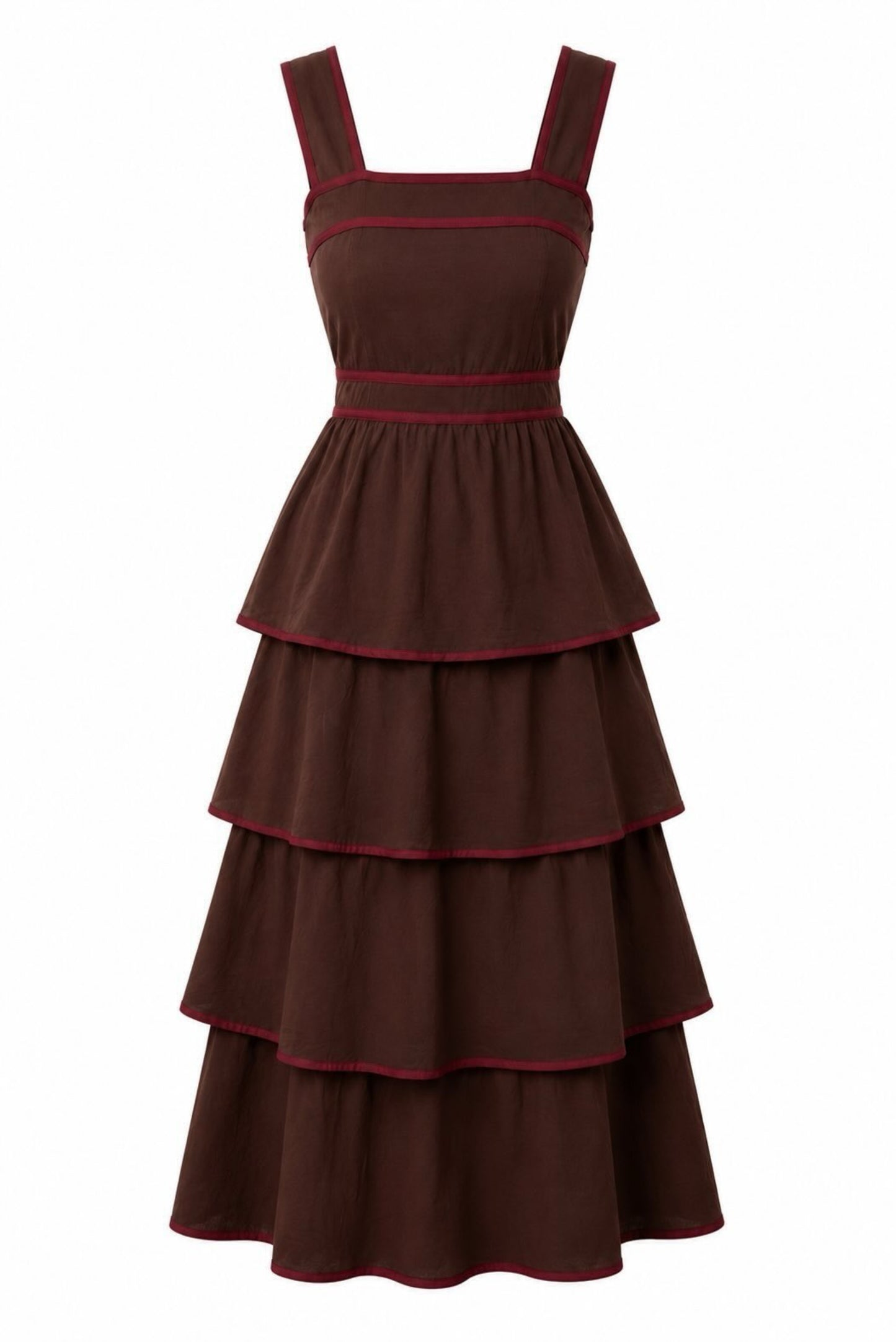 Vestido capas volantes