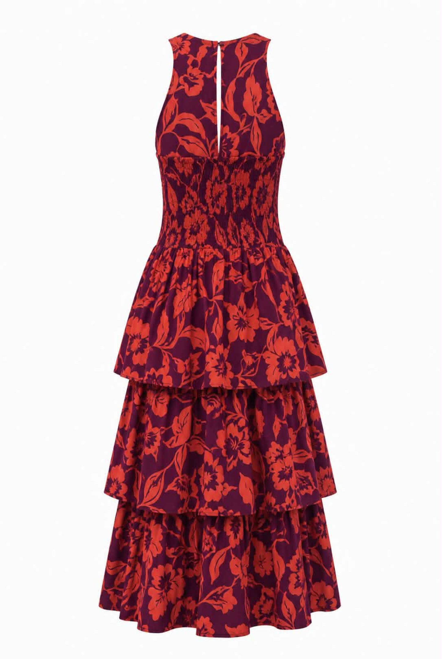 Vestido largo volantes