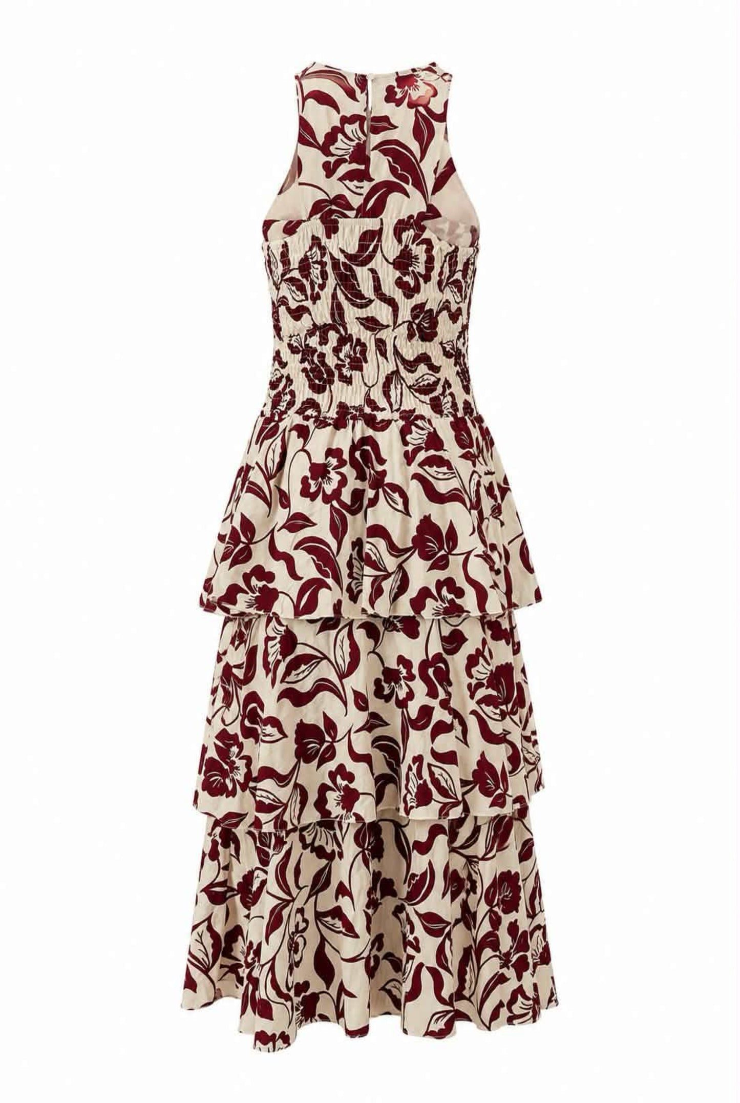 Vestido largo volantes