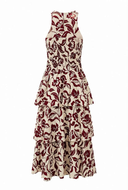Vestido largo volantes