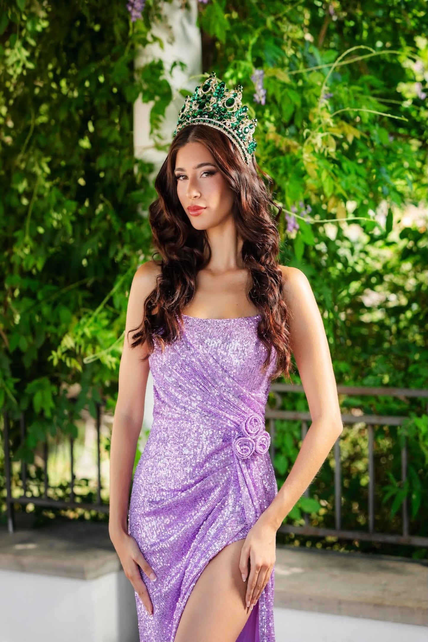 Vestido largo de lentejuelas