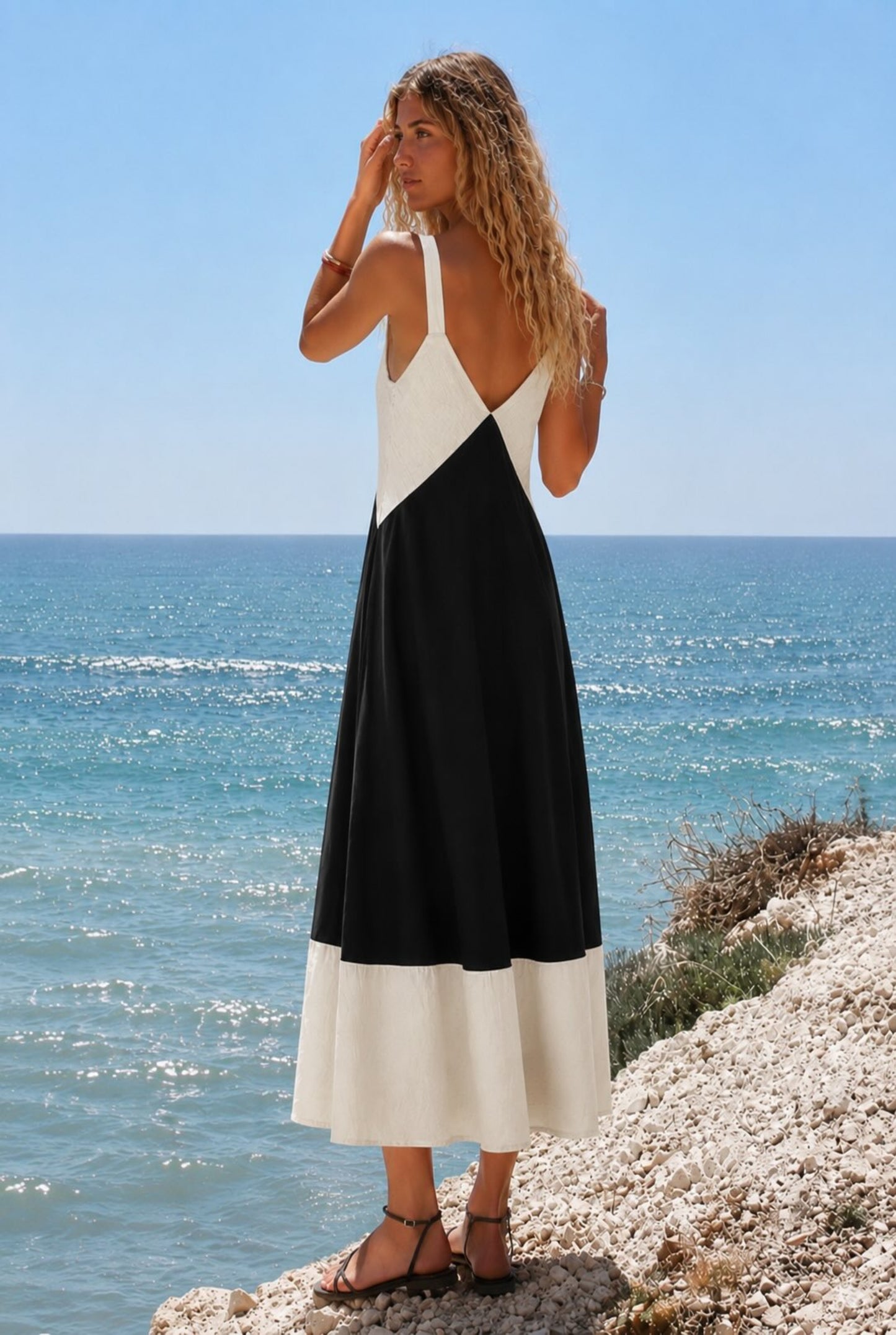 Vestido midi fluido