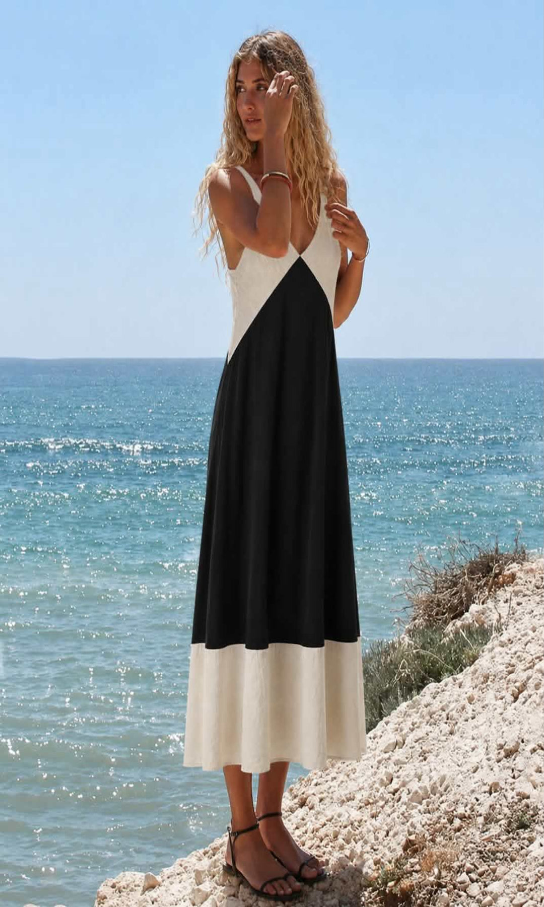 Vestido midi fluido