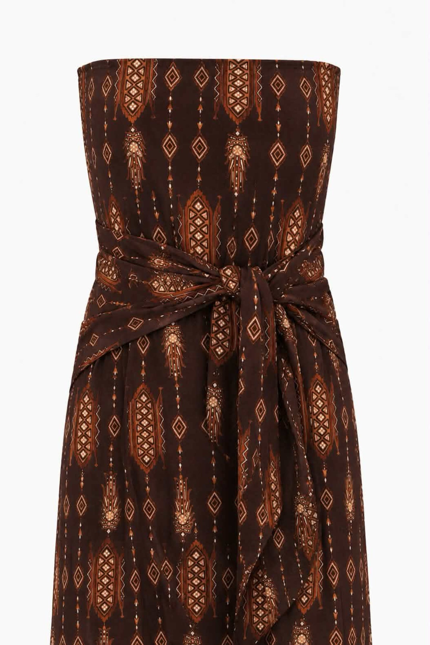 Vestido estampado con nudo