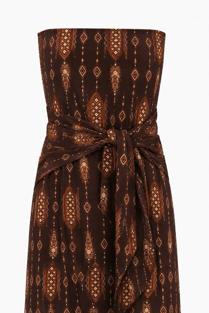 Vestido estampado con nudo