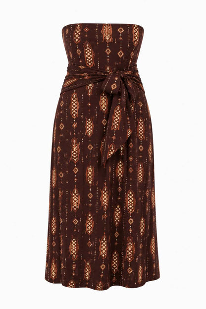 Vestido estampado con nudo